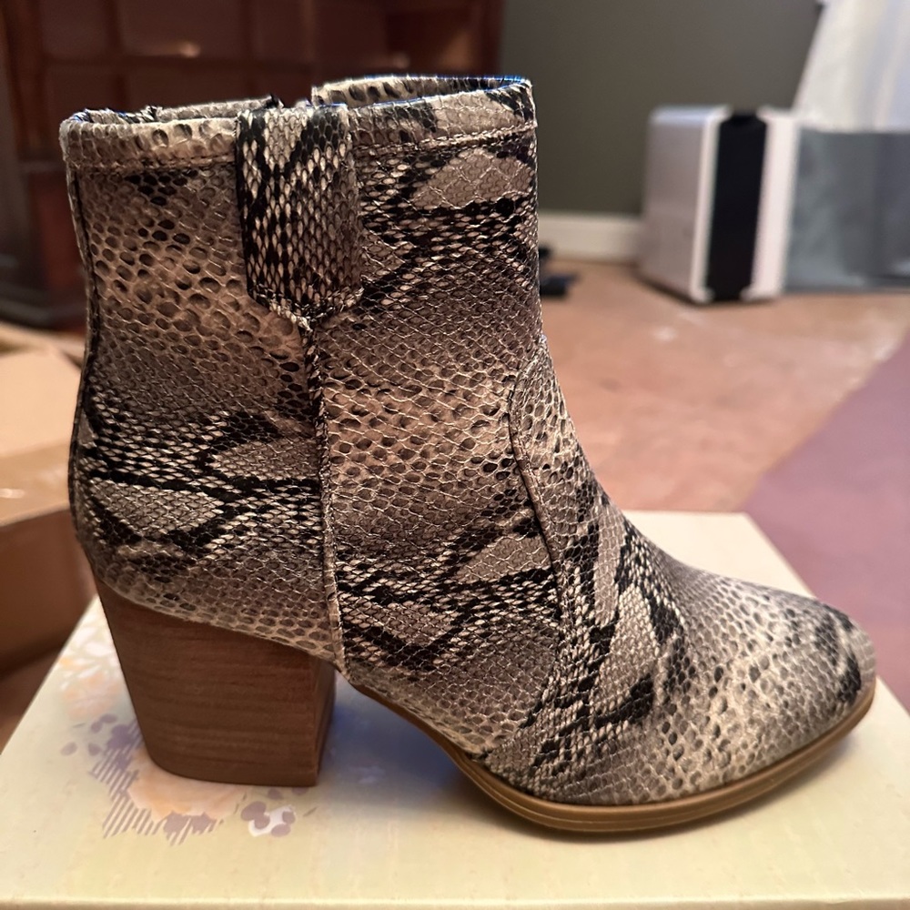 Snakeskin Bootie